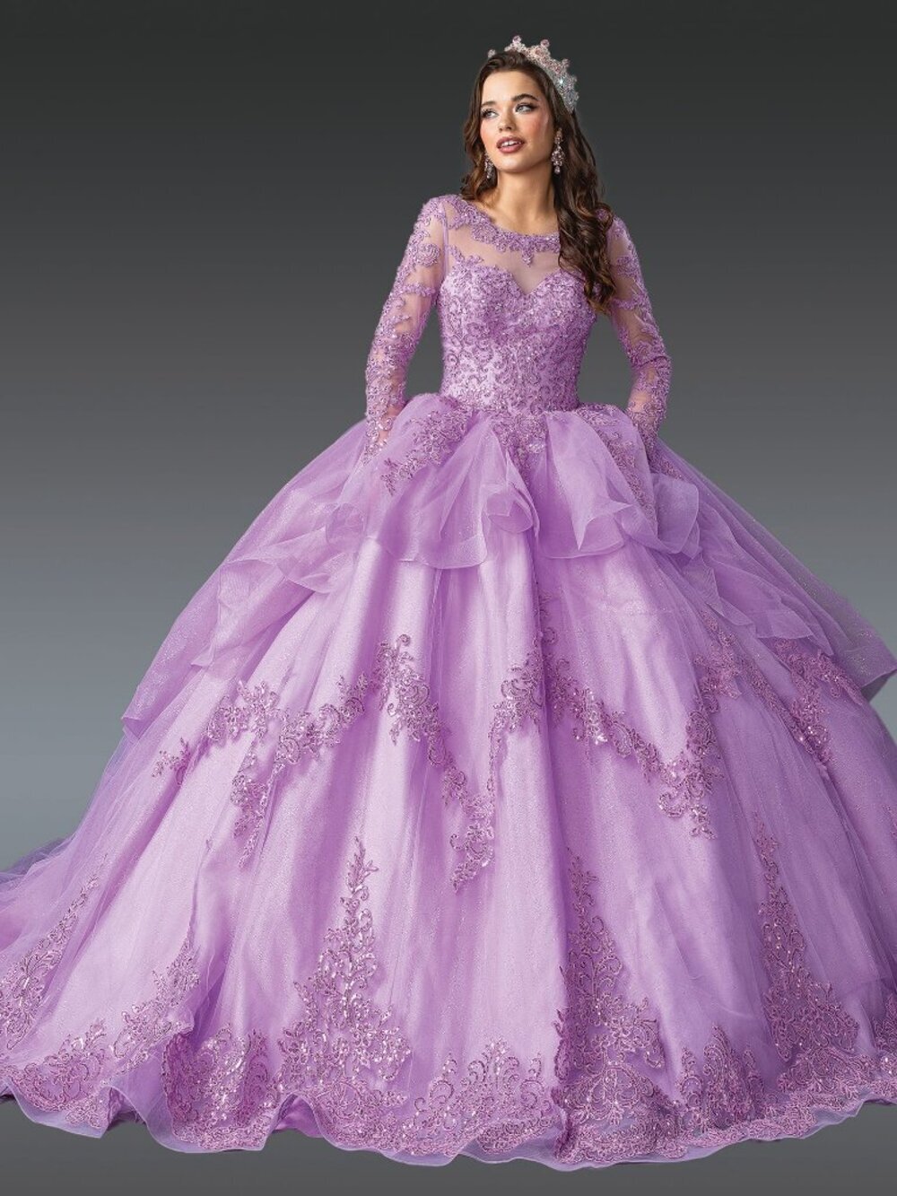 NEW LILAC Evening Gown Floor Length Formal Elegant Stunning 1956